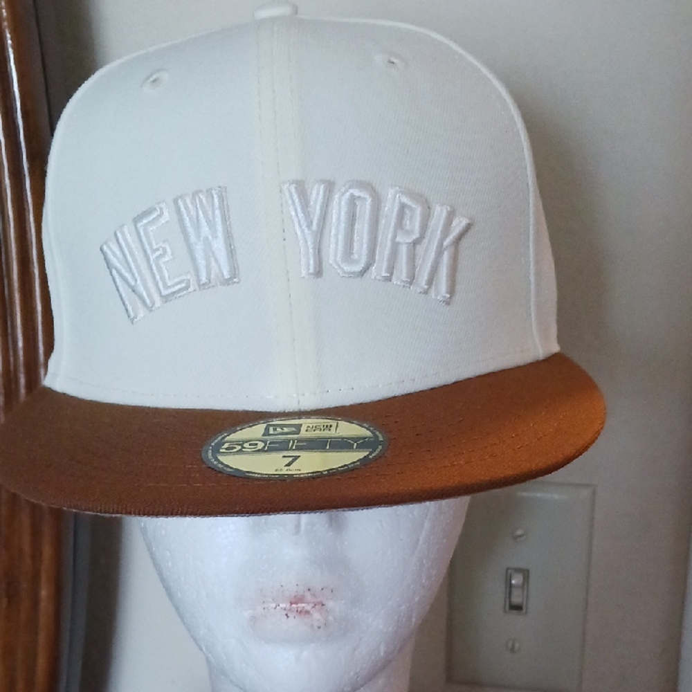 New York Cap with Brown Brim